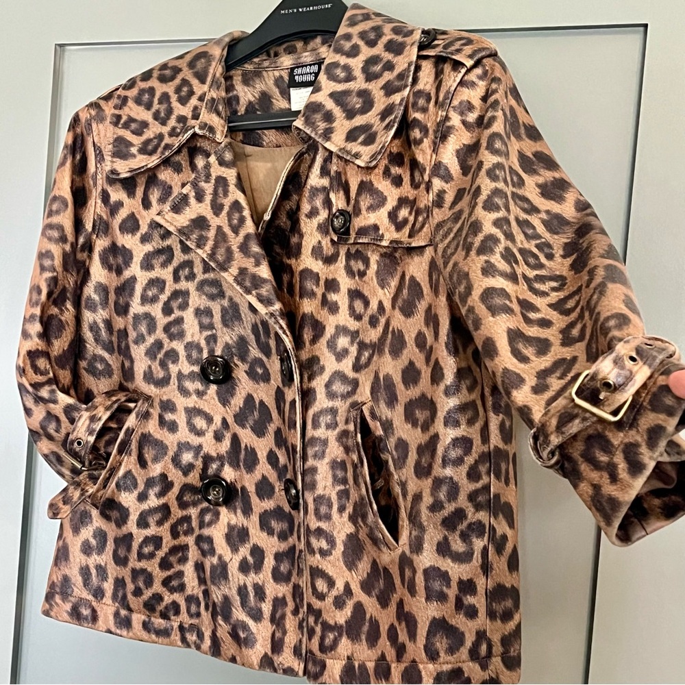 Vintage Leopard print Jacket size L - Picture 2 of 6